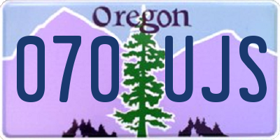 OR license plate 070UJS