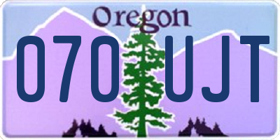 OR license plate 070UJT