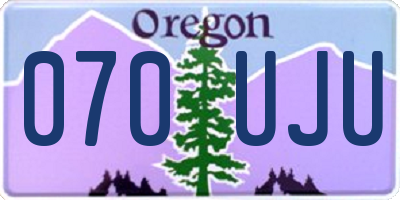 OR license plate 070UJU