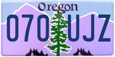 OR license plate 070UJZ