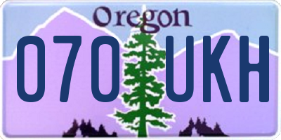 OR license plate 070UKH