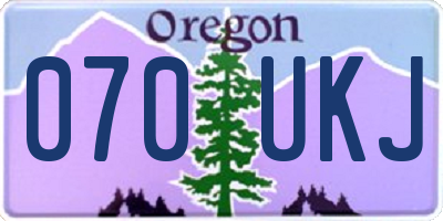 OR license plate 070UKJ