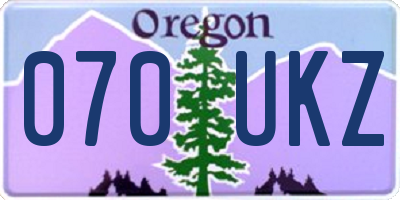 OR license plate 070UKZ