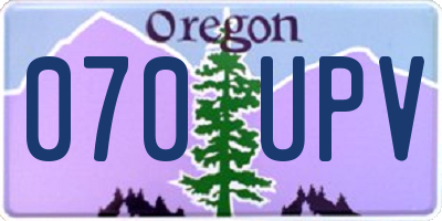 OR license plate 070UPV