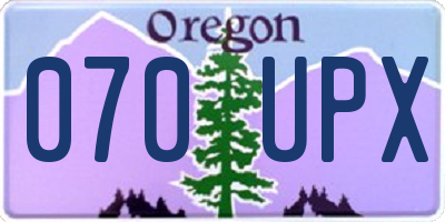 OR license plate 070UPX