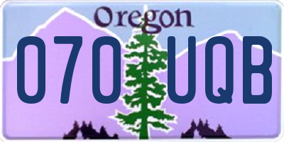 OR license plate 070UQB