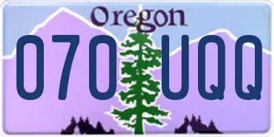 OR license plate 070UQQ