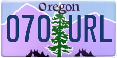 OR license plate 070URL