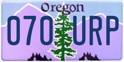 OR license plate 070URP