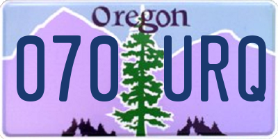 OR license plate 070URQ
