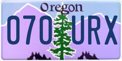 OR license plate 070URX