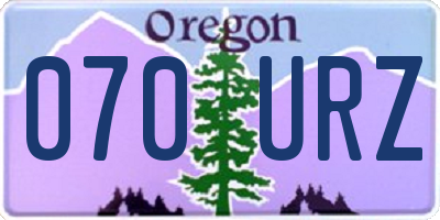 OR license plate 070URZ