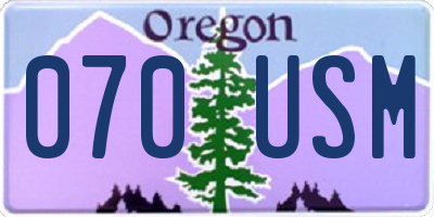 OR license plate 070USM