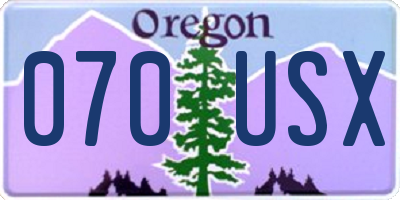 OR license plate 070USX