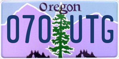 OR license plate 070UTG