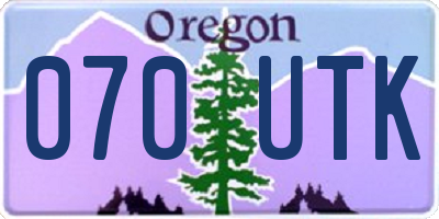 OR license plate 070UTK