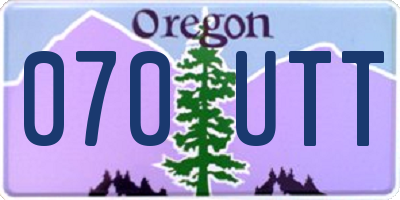 OR license plate 070UTT