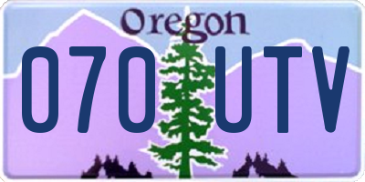 OR license plate 070UTV