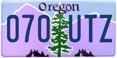 OR license plate 070UTZ
