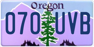 OR license plate 070UVB