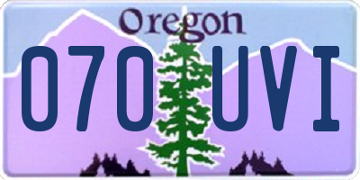 OR license plate 070UVI