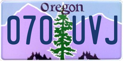 OR license plate 070UVJ