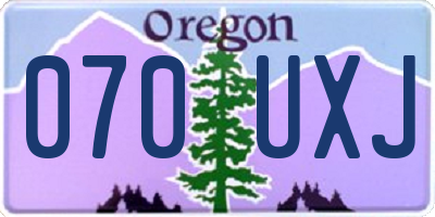 OR license plate 070UXJ
