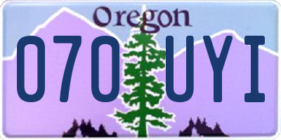 OR license plate 070UYI