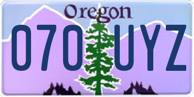 OR license plate 070UYZ