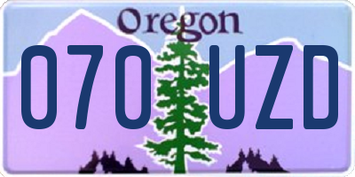 OR license plate 070UZD