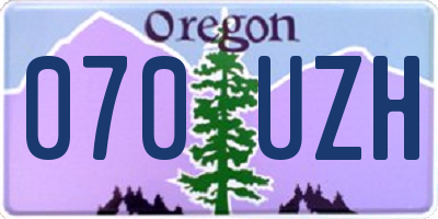 OR license plate 070UZH