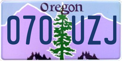 OR license plate 070UZJ