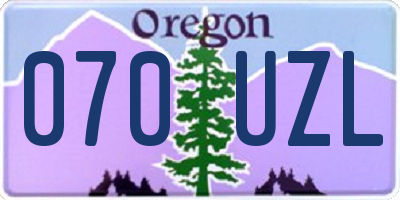 OR license plate 070UZL