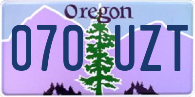 OR license plate 070UZT