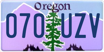 OR license plate 070UZV