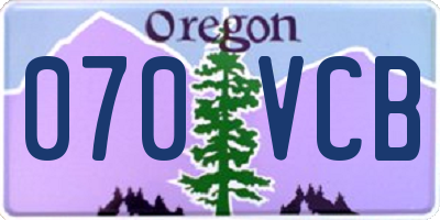 OR license plate 070VCB