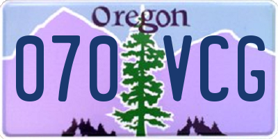 OR license plate 070VCG