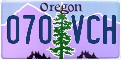 OR license plate 070VCH