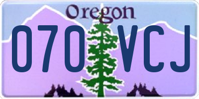 OR license plate 070VCJ