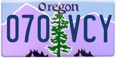 OR license plate 070VCY