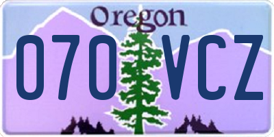 OR license plate 070VCZ
