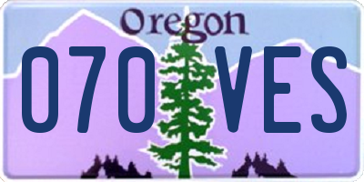 OR license plate 070VES
