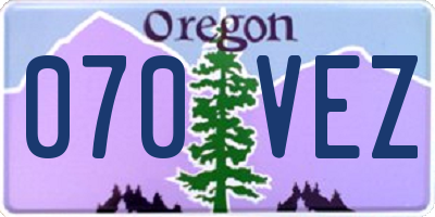 OR license plate 070VEZ