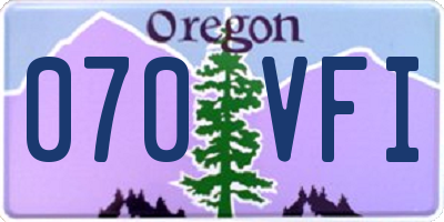 OR license plate 070VFI