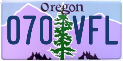 OR license plate 070VFL