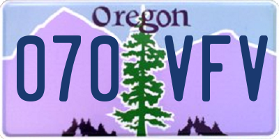 OR license plate 070VFV