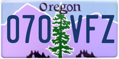 OR license plate 070VFZ