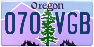 OR license plate 070VGB
