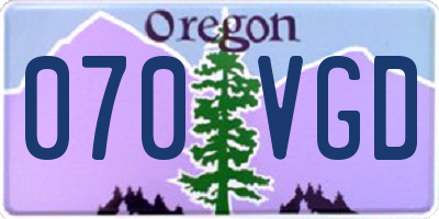 OR license plate 070VGD