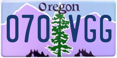 OR license plate 070VGG